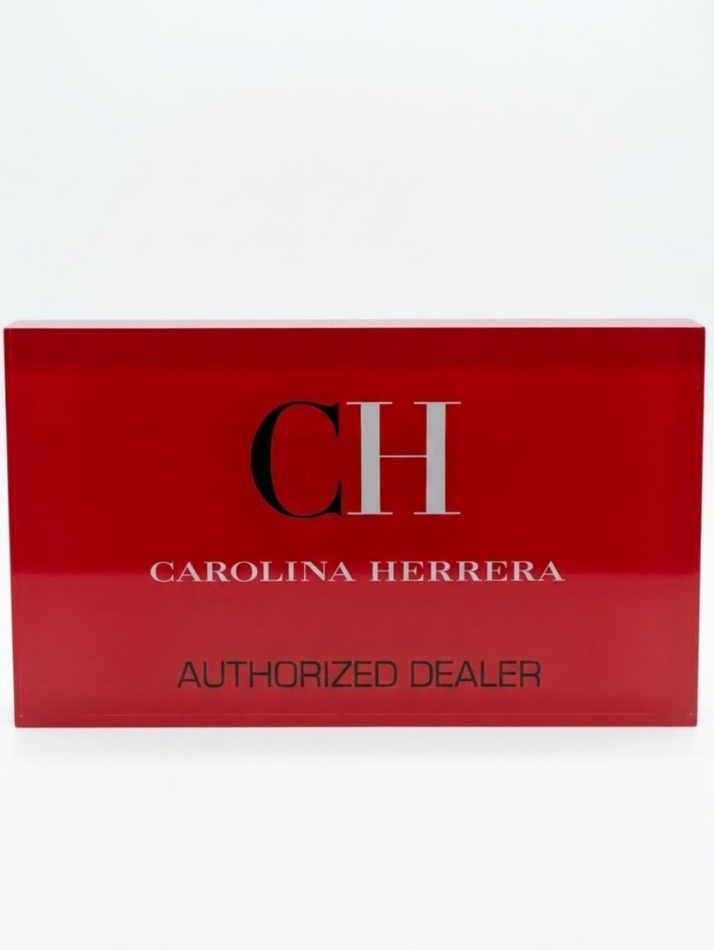 Carolina Herrera Red Acrylic CH Authorized Dealer Display Sign